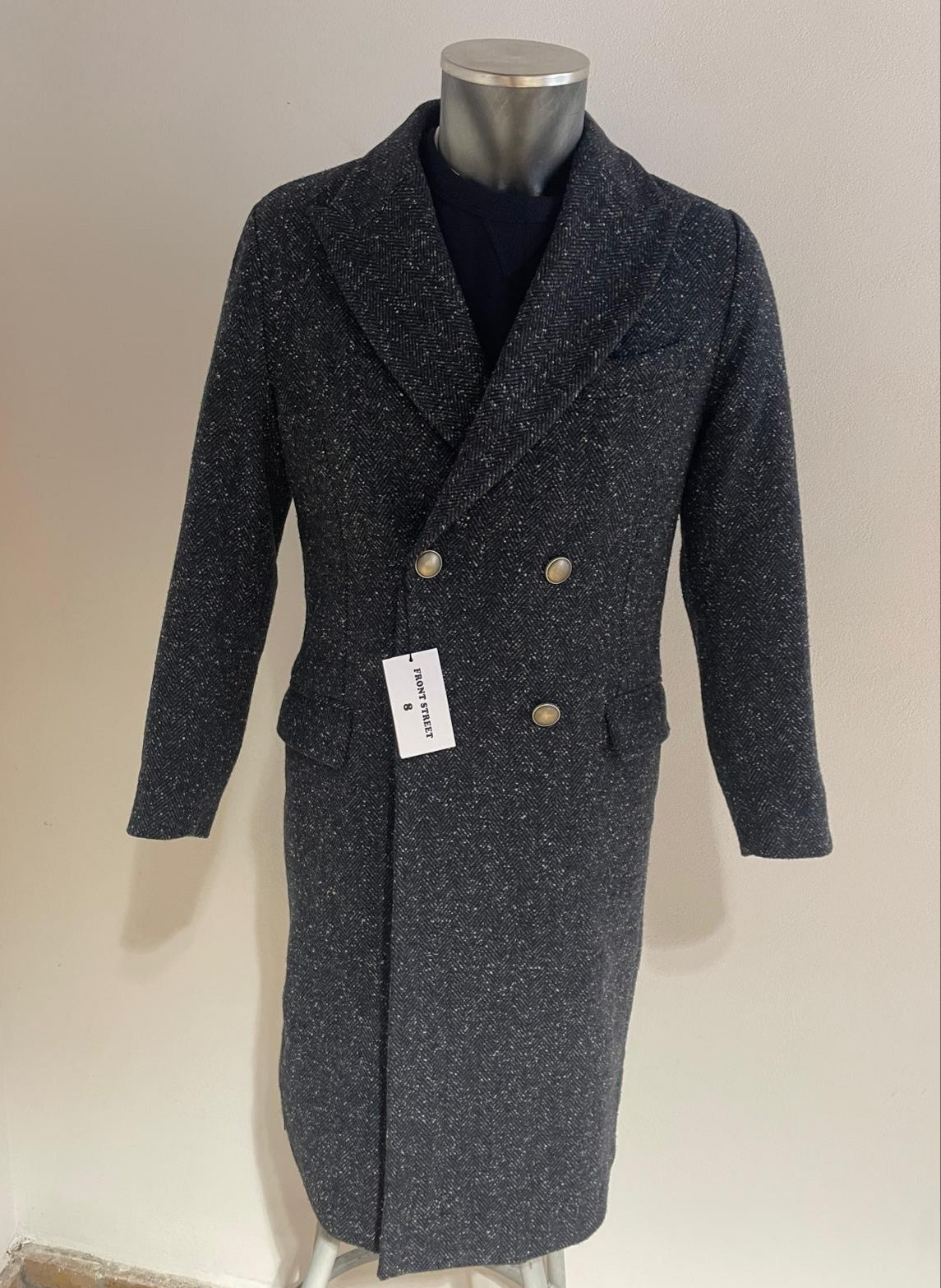 FRONT STREET 8 MAN DOUBLE BREASTED RESCA COAT