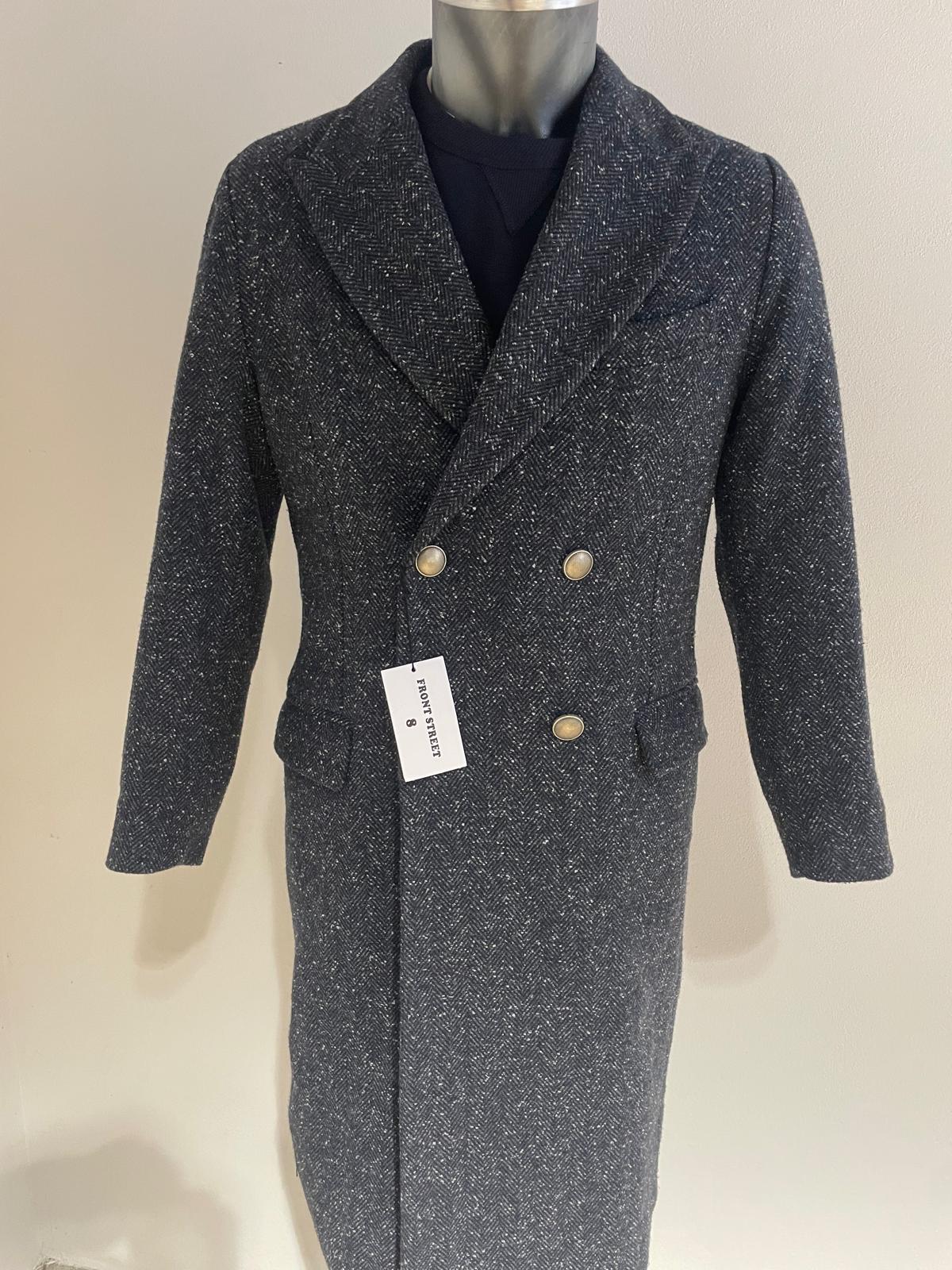 FRONT STREET 8 MAN DOUBLE BREASTED RESCA COAT