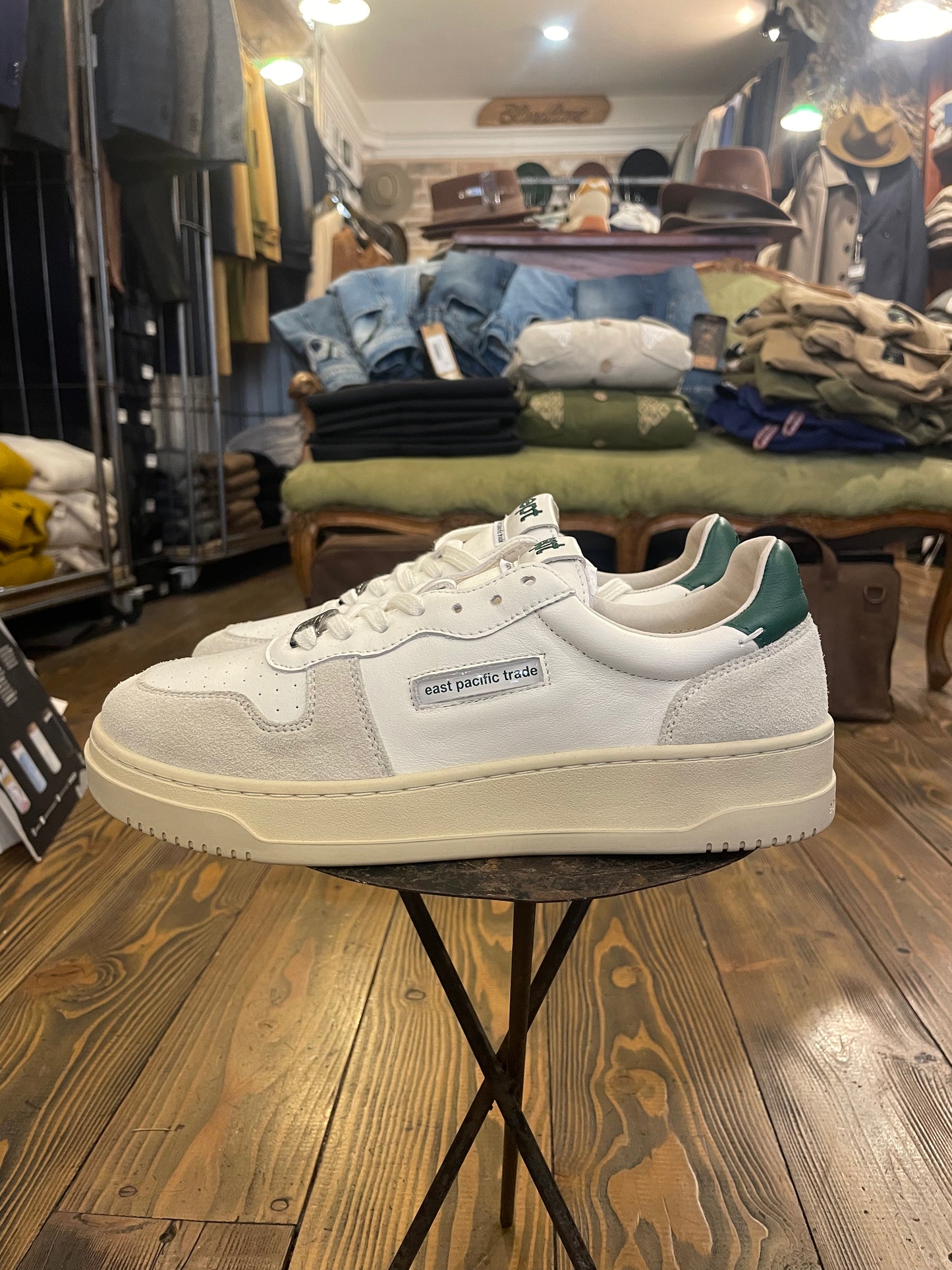Sneakers EPT East Pacific Trade Modello Court Colore Off White/Green