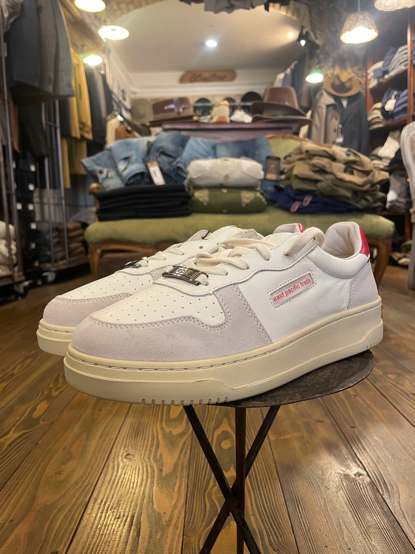 Sneakers EPT East Pacific Trade Modello Court Colore Off White/Red