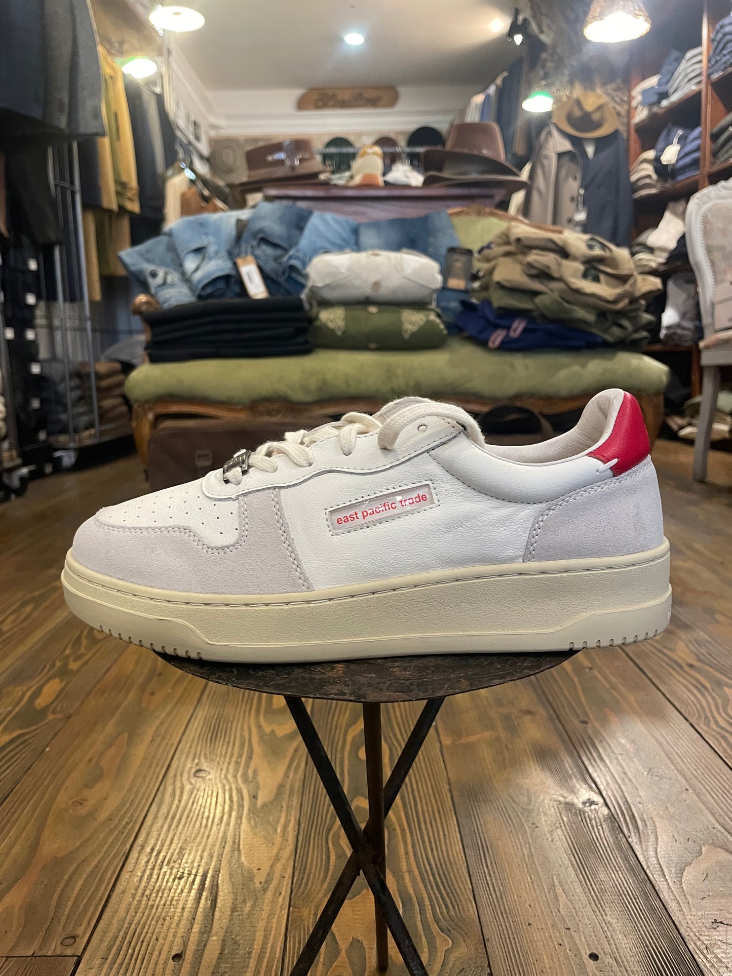 Sneakers EPT East Pacific Trade Modello Court Colore Off White/Red