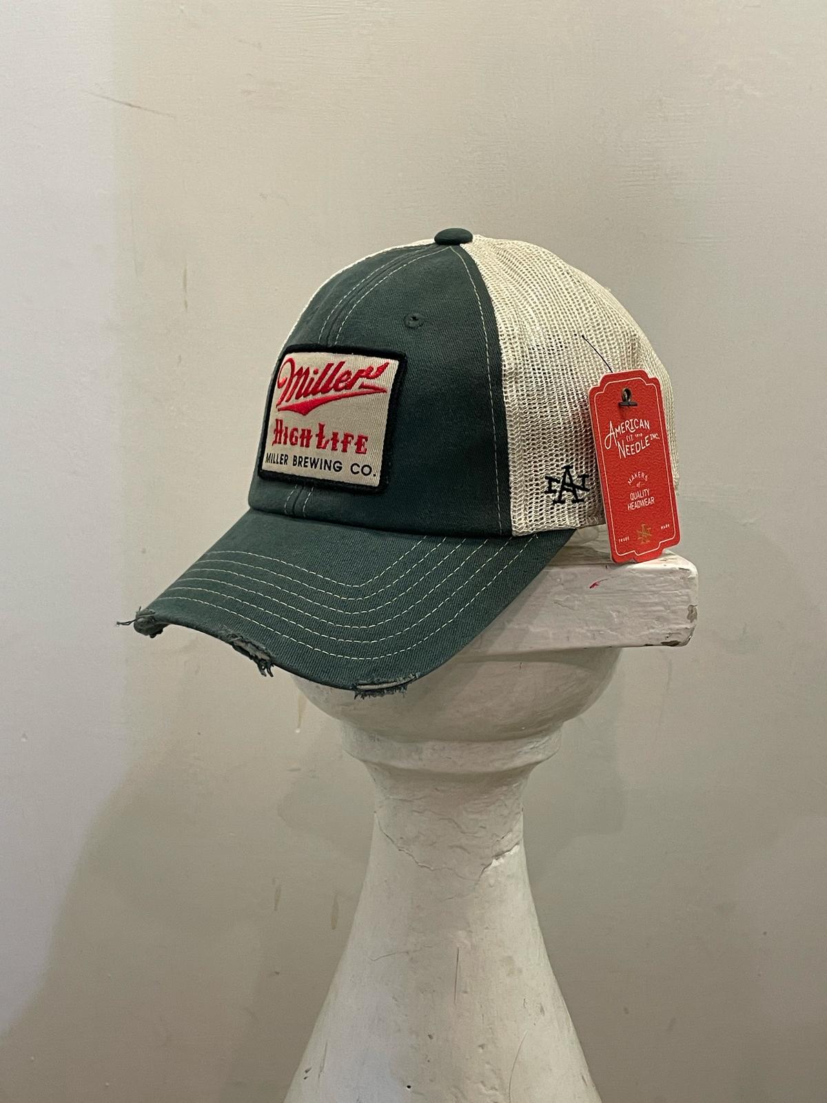 AMERICAN NEEDLE Miller High Life Orville Stone/Green Trucker