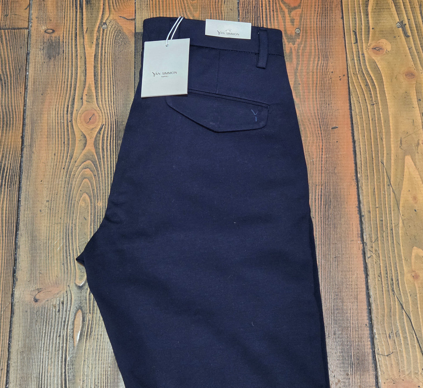 PANTALONI YAN SIMMON FRIEND T414F PUNTO MILANO COLOR BLU