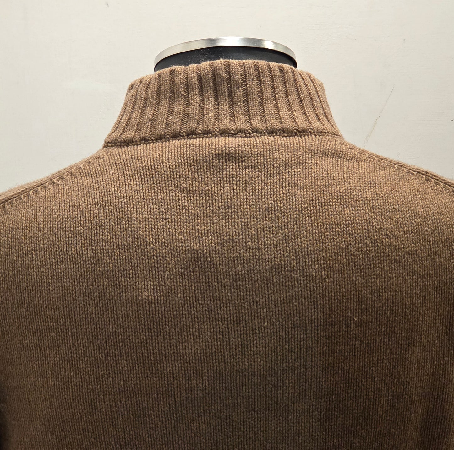 MAGLIONE RE-BRANDED IN CASHMERE CON ZIP COLOR BEIGE