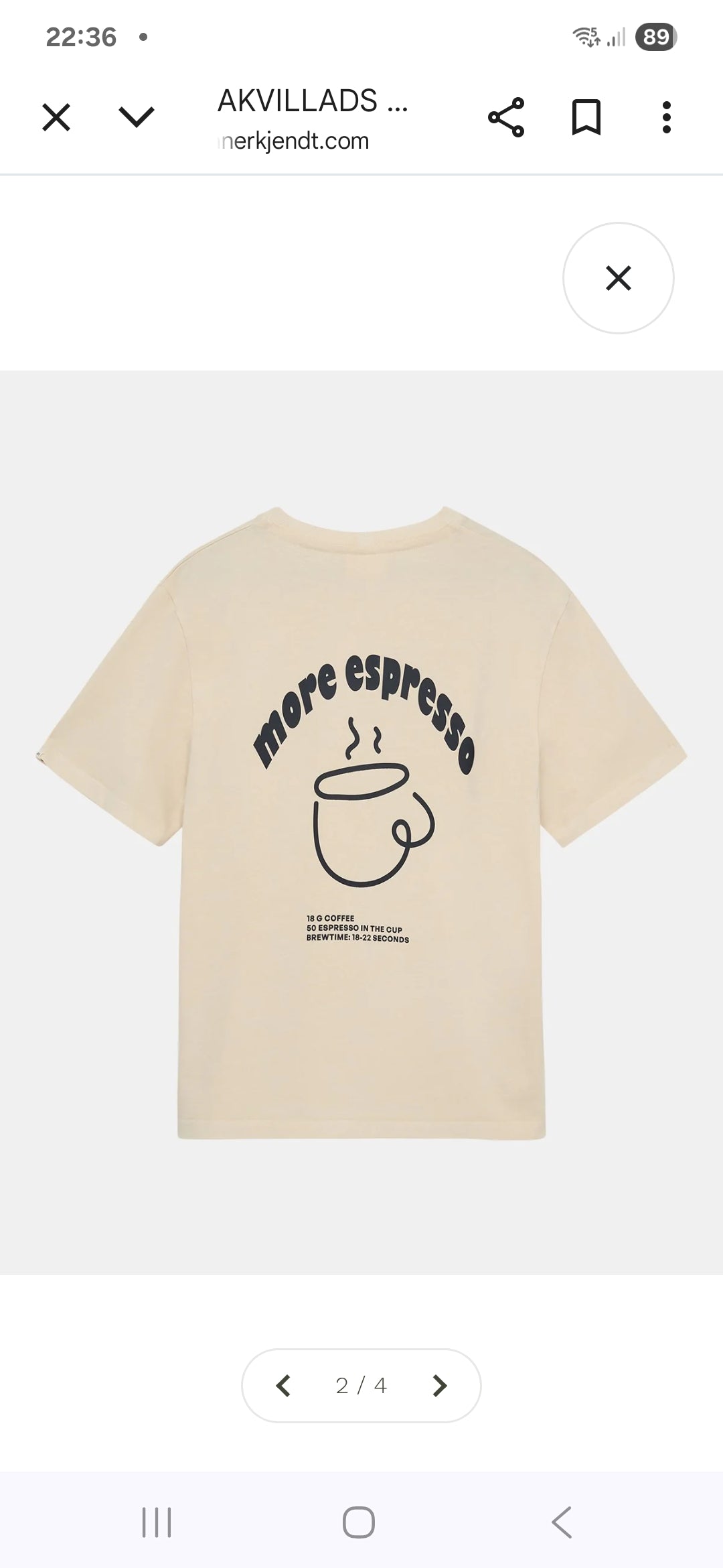 T-SHIRT ANERKJENDT ESPRESSO TOFU