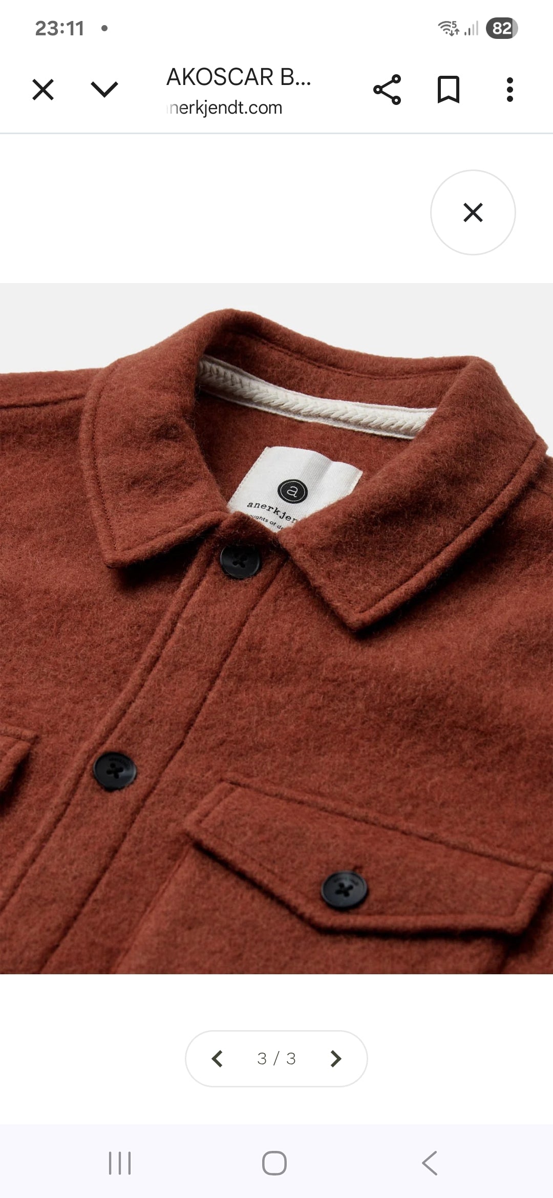 OVERSHIRT WOOL ANERKJENDT CHILI OIL