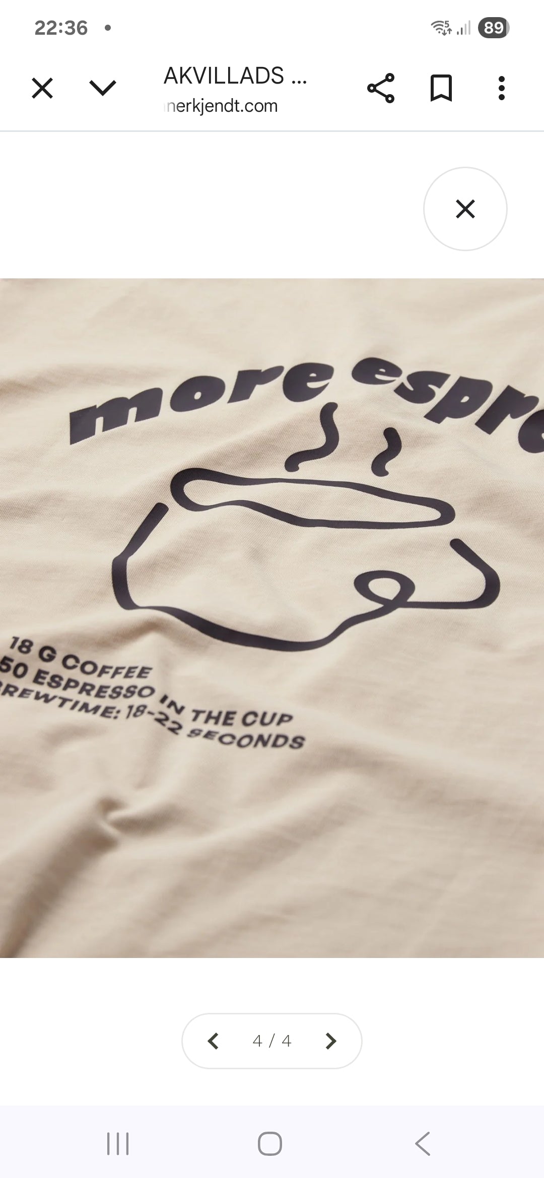 T-SHIRT ANERKJENDT ESPRESSO TOFU