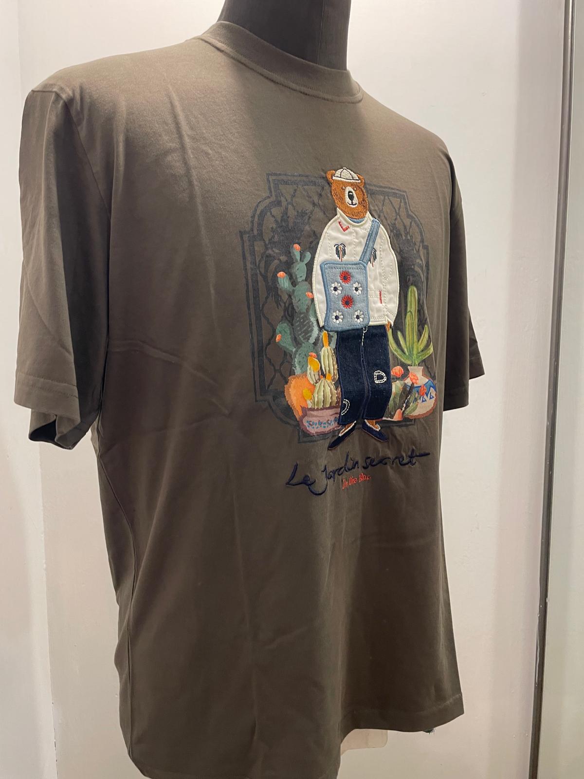 T SHIRT IN THE BOX MR. BOX JARDIN SECRET VERDE MILITARE SS250003