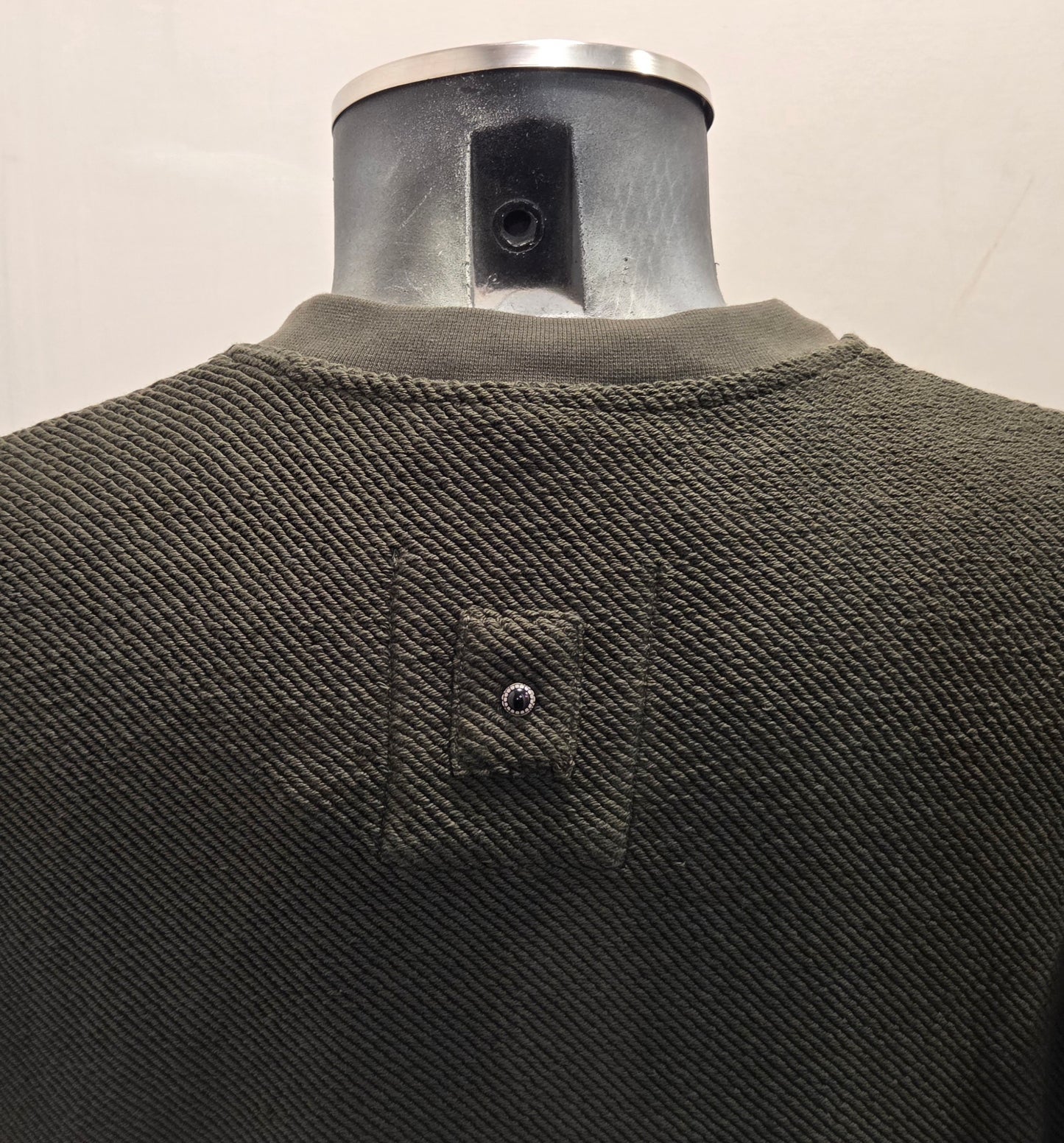 WHITE SAND FELPA GIROCOLLO IN COTONE COLOR VERDE MILITARE