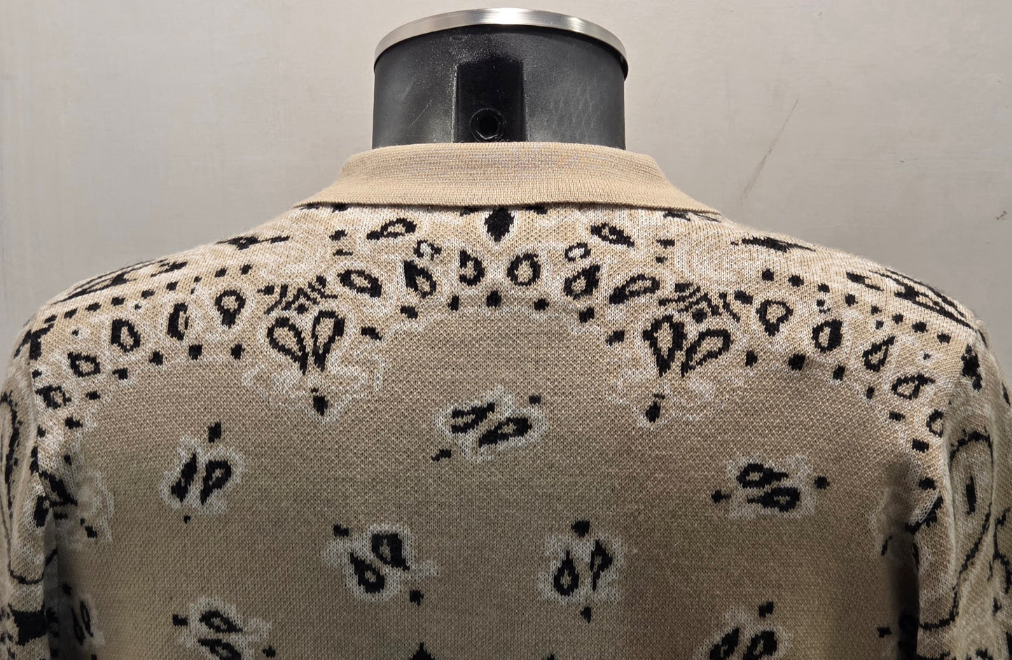 TOOCO POLO SHIRT LONG SLEEVES KNITTING BANDANA SAND