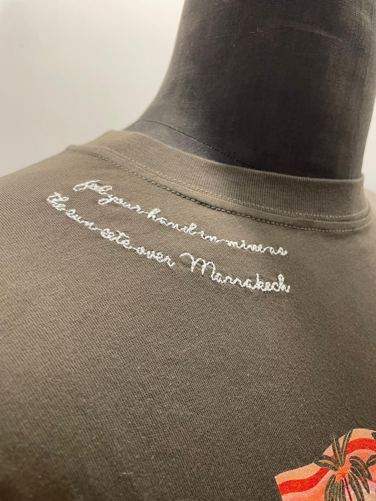 T SHIRT IN THE BOX MR. BOX MOROCCO PALMS COLOR VERDE MILITARE SS250006