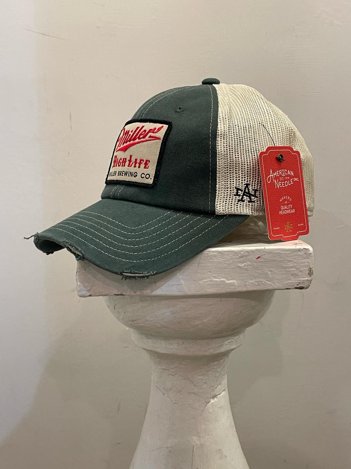 AMERICAN NEEDLE Miller High Life Orville Stone/Green Trucker