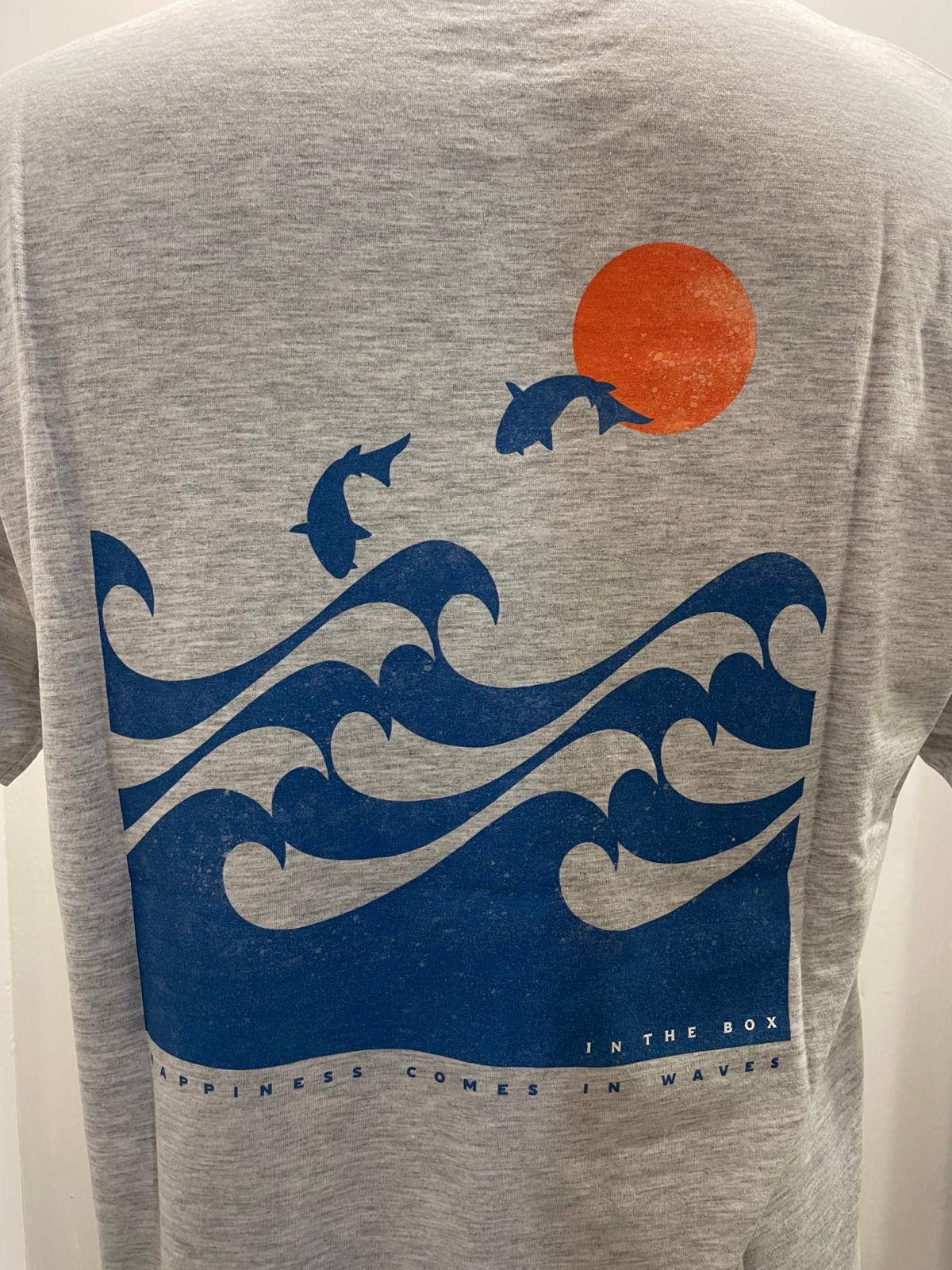 T SHIRT IN THE BOX POCKET WAVE COLOR GRIGIO SS25009