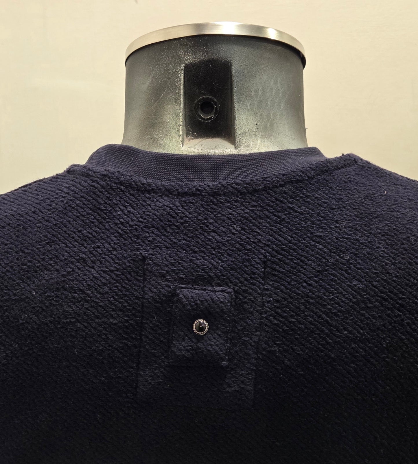 WHITE SAND FELPA GIROCOLLO IN COTONE COLOR BLU