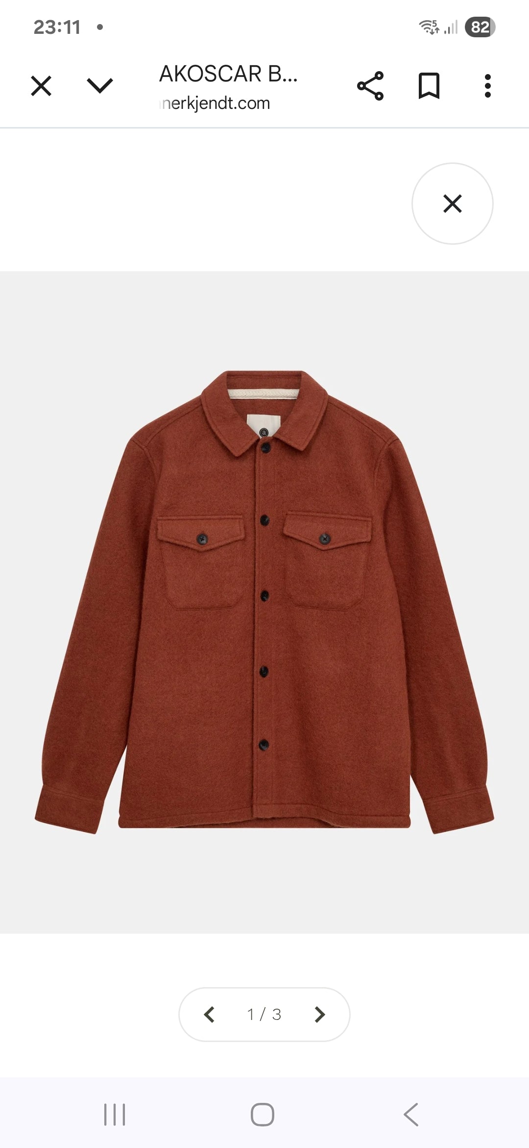 OVERSHIRT WOOL ANERKJENDT CHILI OIL