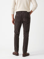 YAN SIMMON PANTALONI IN VELLUTO MODELLO WORLD T634W COLOR MORO FONDO 17CM