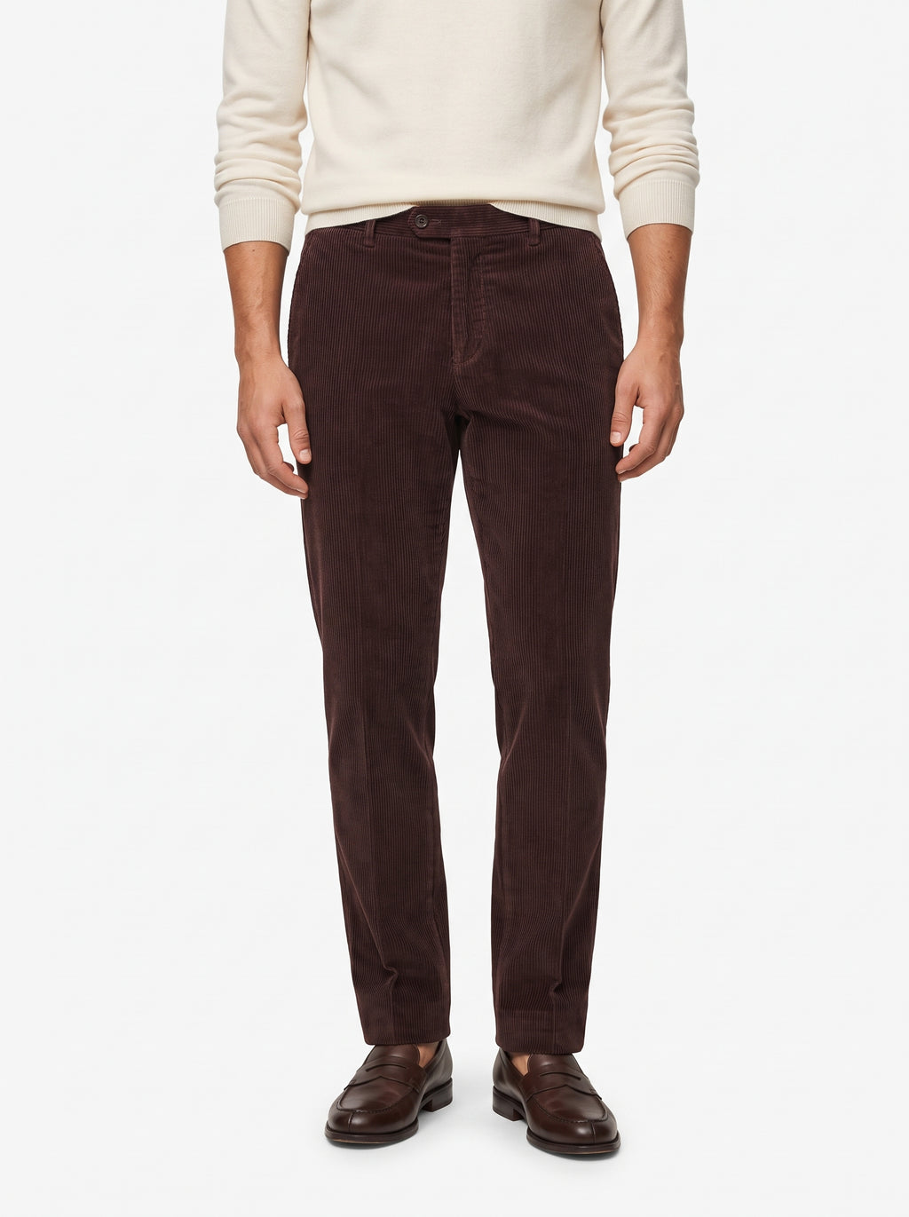 YAN SIMMON PANTALONI IN VELLUTO MODELLO WORLD T634W COLOR BORDEAUX FONDO 17CM