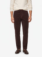 YAN SIMMON PANTALONI IN VELLUTO MODELLO WORLD T634W COLOR BORDEAUX FONDO 17CM