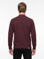 ANERKJENDT AKSVEND LAMBSWOOL CARDIGAN COLOR VINEYARD WINE