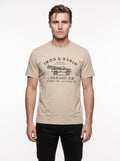 IRON AND RESIN T-SHIRT LOGGING TEE COLOR FIELD TAN 100% COTONE JERSEY 260g