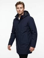 +MORE CARSON GIACCHETTO TECNICO CON ZIP E CAPPUCCIO COLOR BLU NAVY