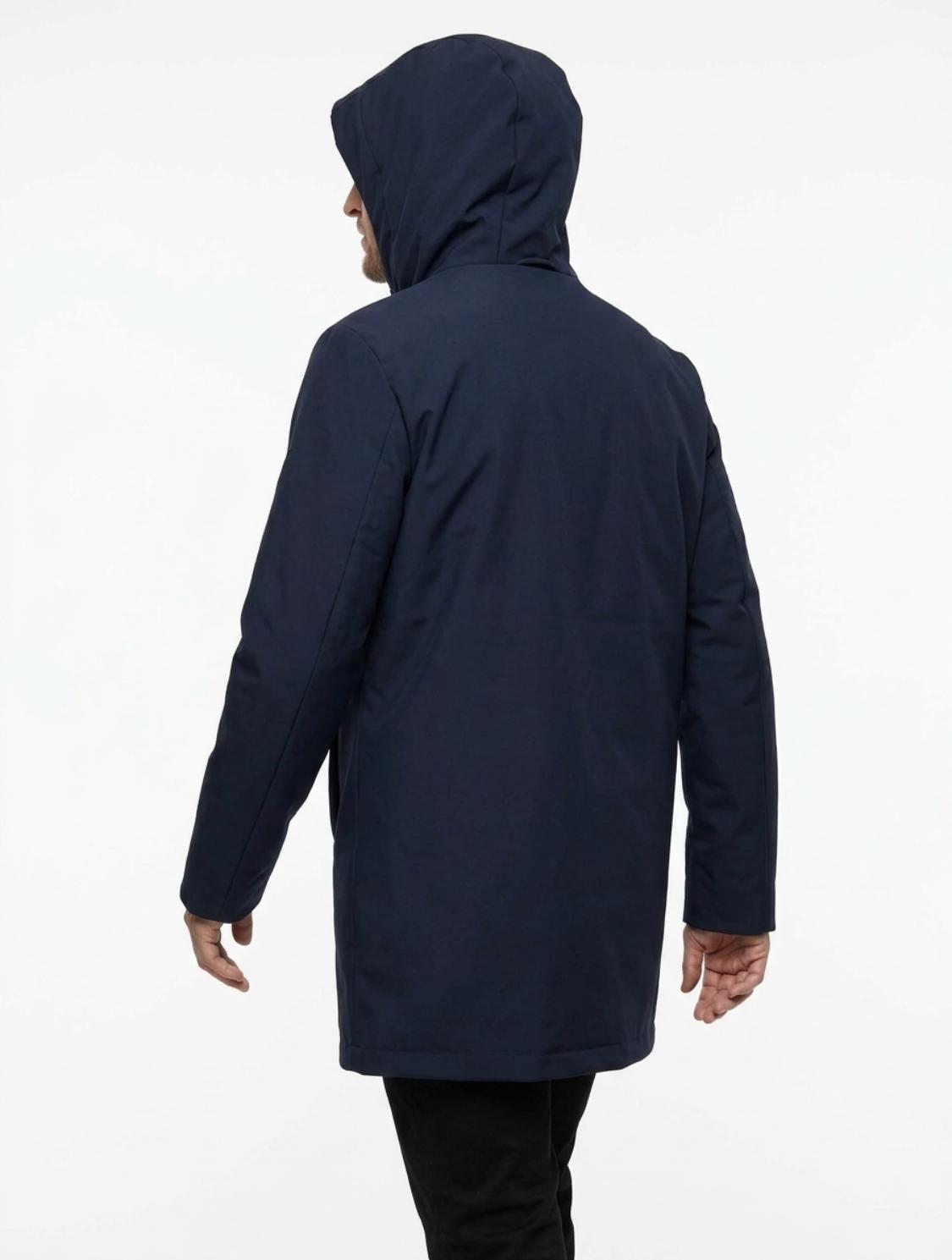 +MORE CARSON GIACCHETTO TECNICO CON ZIP E CAPPUCCIO COLOR BLU NAVY