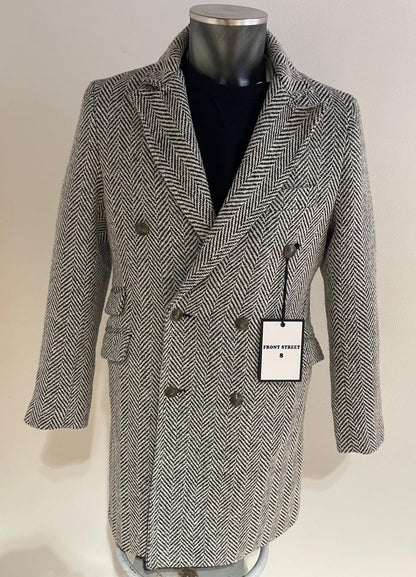 FRONT STREET 8 CAPPOTTO DOPPIO PETTO CON MARTINGALA