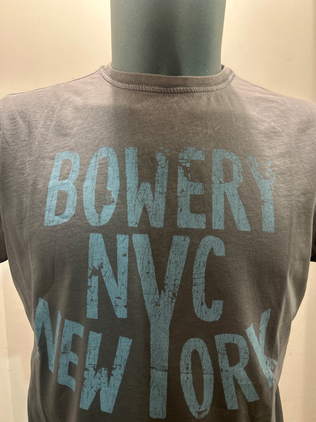 BOWERY NYC T-SHIRT COLORE SMOKE 100% COTONE ALGODON 100% MADE IN ITALY
