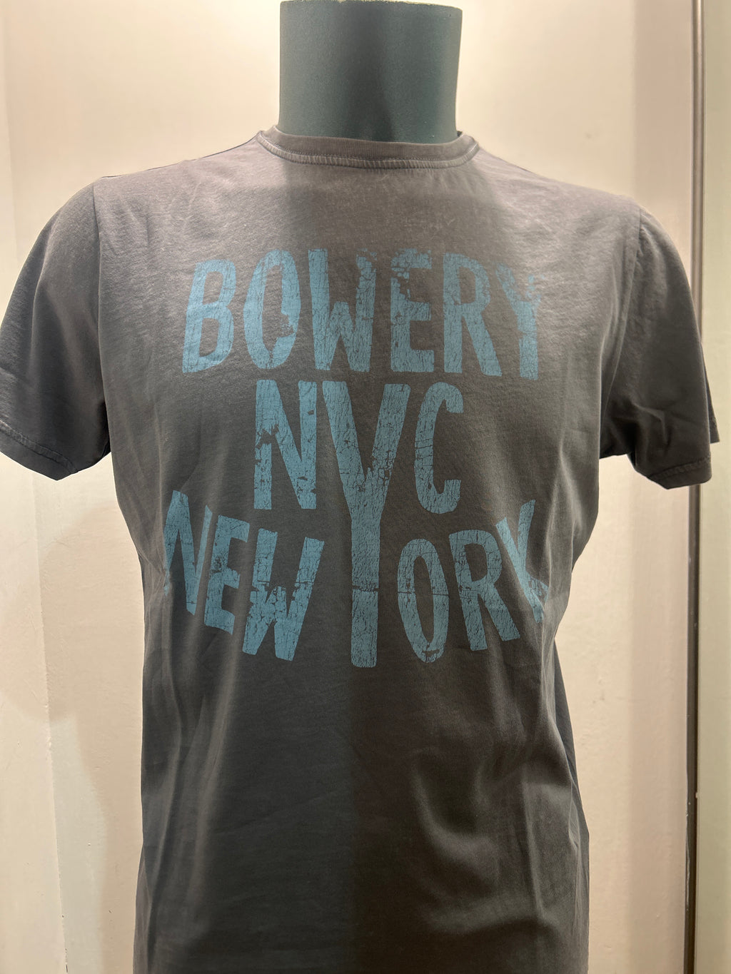 BOWERY NYC T-SHIRT COLORE SMOKE 100% COTONE ALGODON 100% MADE IN ITALY