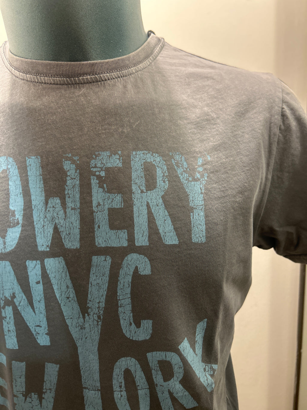 BOWERY NYC T-SHIRT COLORE SMOKE 100% COTONE ALGODON 100% MADE IN ITALY