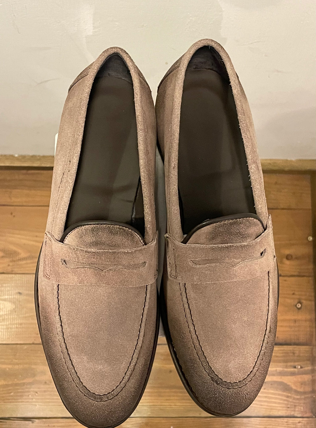 AG TREND Mocassino college camoscio fondo cuoio colore taupe SH 45