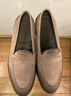 AG TREND Mocassino college camoscio fondo cuoio colore taupe SH 45