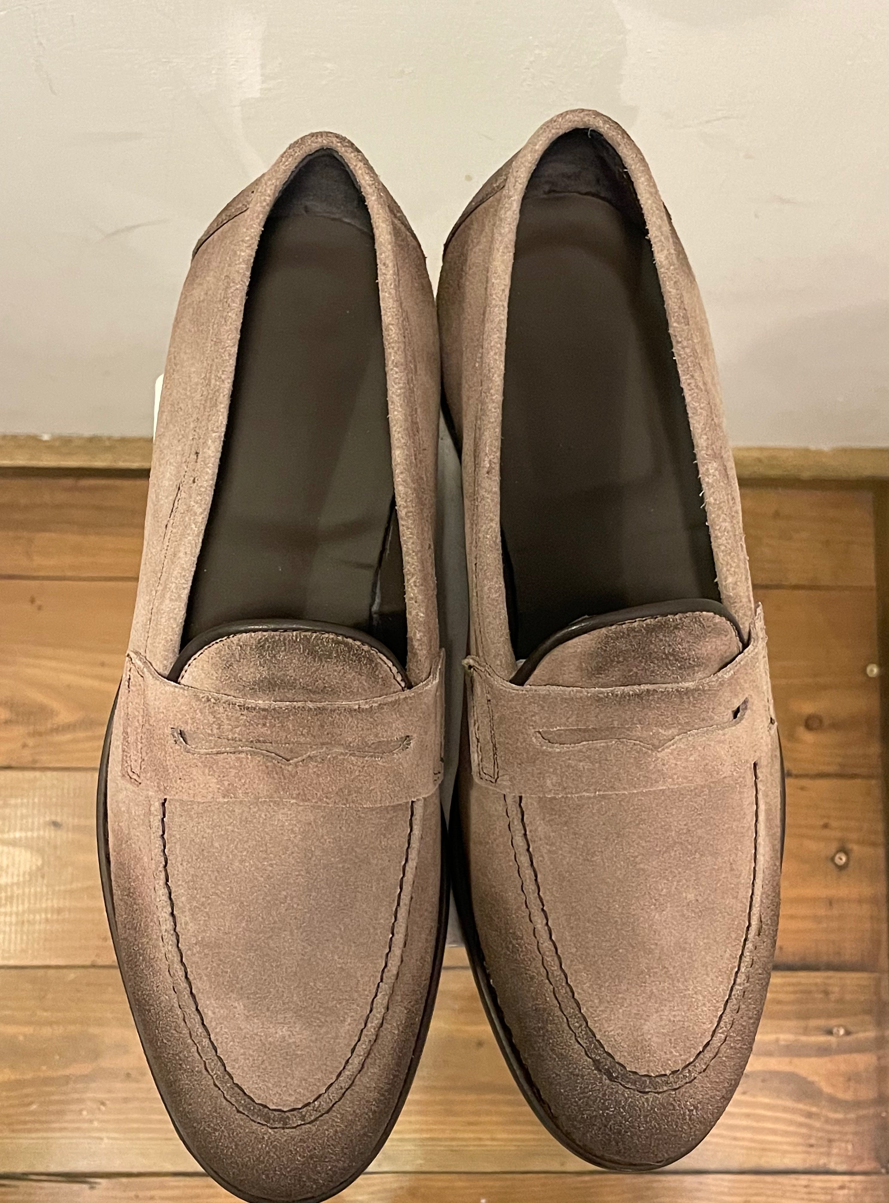 AG TREND Mocassino college camoscio fondo cuoio colore taupe SH 45