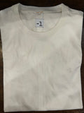 MINUS ONE T-SHIRT 100% COTONE COLORE OFF WHITE MANICA CORTA COTONE TRATTATO CON EFFETTO INVECCHIATO