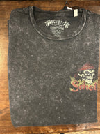 SCHOTT T-SHIRT COLORE WASHED BLACK VESTIBILITA’ REGOLARE 100% COTONE