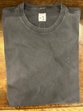 MINUS ONE T-SHIRT 100% COTONE COLORE WASHED BLACK MANICA CORTA COTONE TRATTATO CON EFFETTO INVECCHIATO