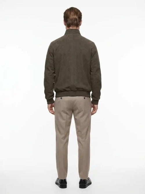 +MORE OLIVER GIACCA BOMBER TECNICA CON BOTTONI AUTOMATICI COLORE VERDE MILITARE