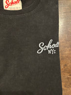 SCHOTT T-SHIRT VESTIBILITA’ REGOLARE 100% COTONE COLORE NERO