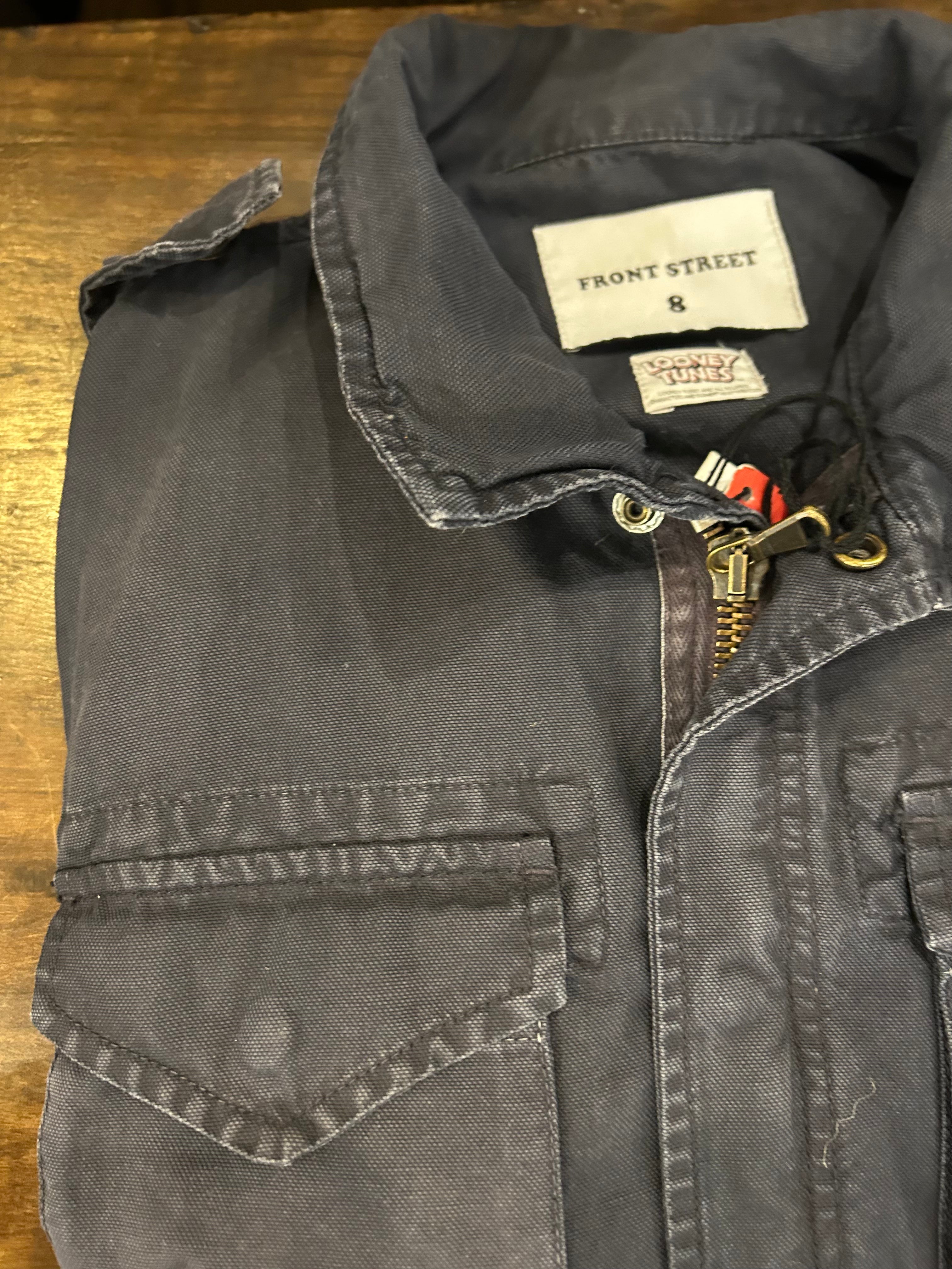 FRONT STREET 8 PAINTED FIELD MAN JACKET COLORE BLUE MADE IN ITALY