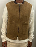 SEADOG OLIVER VEST ZIP LANA COTTA COLORE FANGO MADE IN ITALY