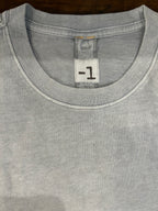 MINUS ONE T-SHIRT 100% COTONE COLORE SKY BLUE MANICA CORTA COTONE TRATTATO CON EFFETTO INVECCHIATO