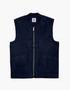 SEADOG OLIVER VEST ZIP LANA COTTA COLORE NAVY MADE IN ITALY