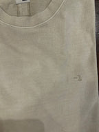 MINUS ONE T-SHIRT 100% COTONE COLORE BEIGE MANICA CORTA COTONE TRATTATO CON EFFETTO INVECCHIATO