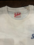 SCHOTT T-SHIRT VESTIBILITA’ REGOLARE 100% COTONE BIANCO