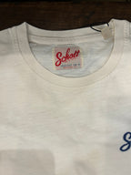 SCHOTT T-SHIRT VESTIBILITA’ REGOLARE 100% COTONE BIANCO