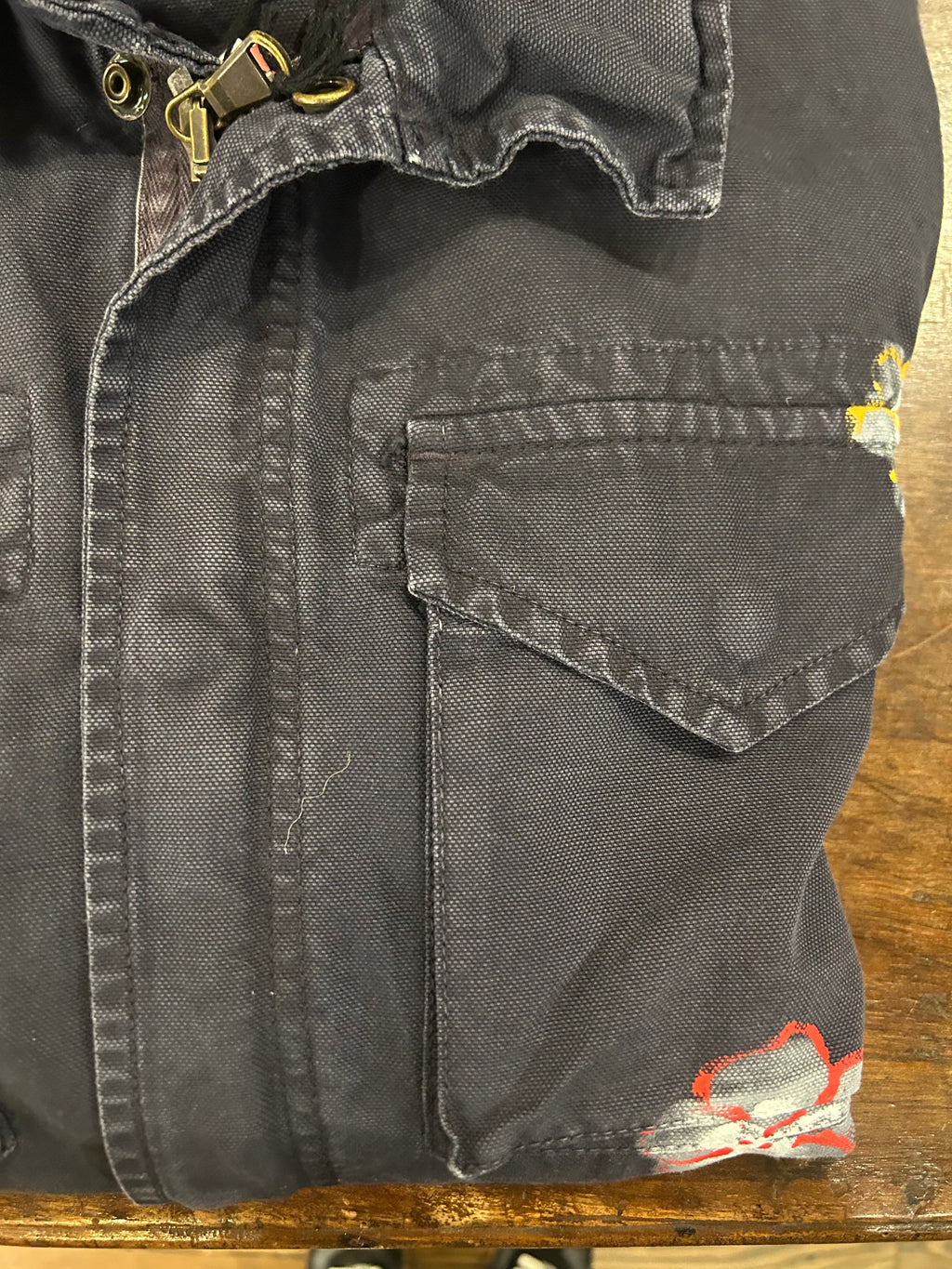 FRONT STREET 8 PAINTED FIELD MAN JACKET COLORE BLUE MADE IN ITALY