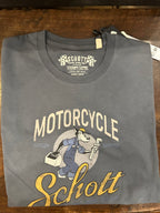 SCHOTT T-SHIRT VESTIBILITA’ REGOLARE 100% COTONE WASHED BLACK