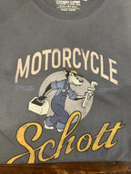 SCHOTT T-SHIRT VESTIBILITA’ REGOLARE 100% COTONE WASHED BLACK
