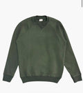 SEADOG FELPA KENDRICK GIROCOLLO MODELLO RAGLAN COLORE VERDE MILITARE 100% COTONE PESANTE