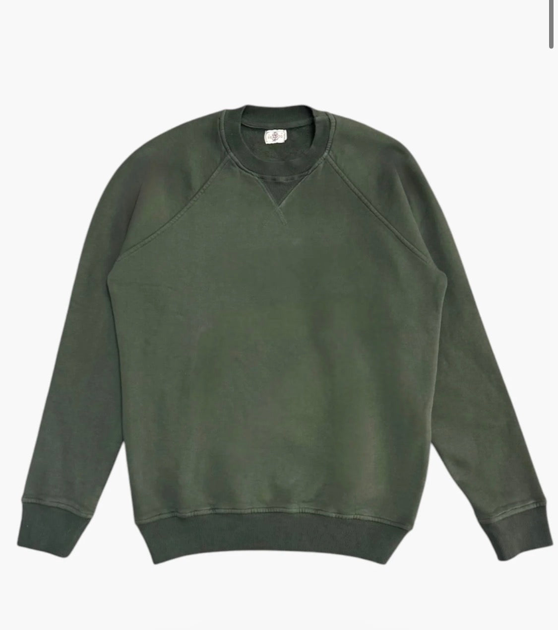 SEADOG FELPA KENDRICK GIROCOLLO MODELLO RAGLAN COLORE VERDE MILITARE 100% COTONE PESANTE